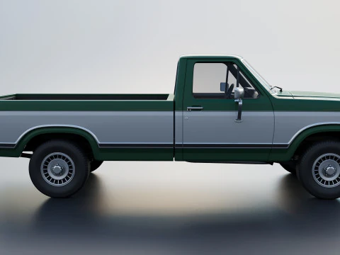Pickup Truck F-150 Long Bed 1980 3D Print Model