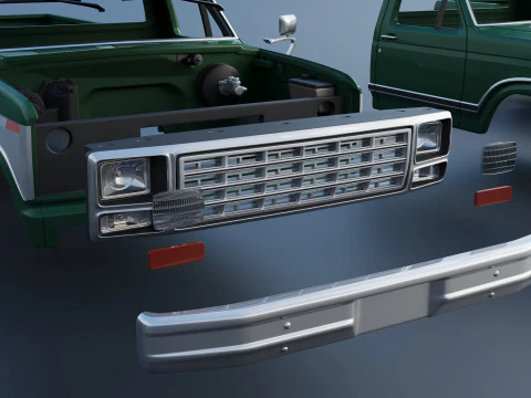 Pickup Truck F-150 Long Bed 1980 3D Print Model