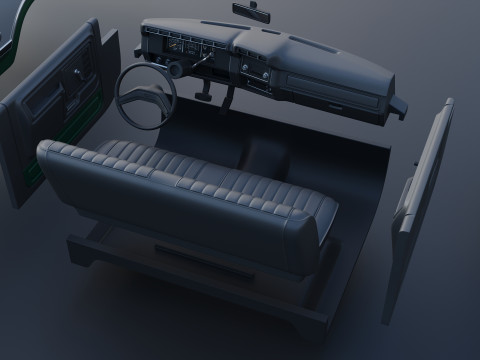 Pickup Truck F-150 Long Bed 1980 3D Принт Модель