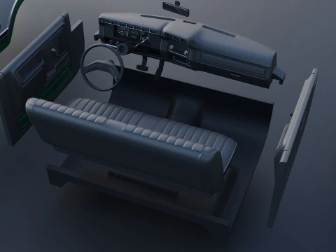 Pickup Truck F-150 Long Bed 1980 3D Print Model