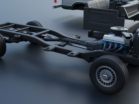 Pickup Truck F-150 Long Bed 1980 3D Принт Модель