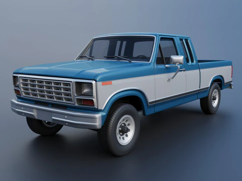 Camioncino F-150 SuperCab 1981 Modello di stampa 3D