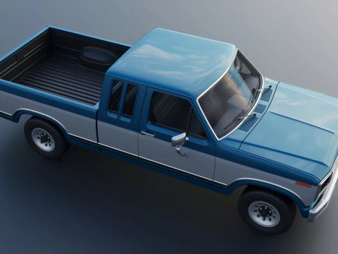 Pickup Truck F-150 SuperCab 1981 3D Print Model