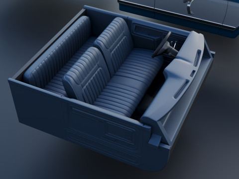 Pickup Truck F-150 SuperCab 1981 Modèles 3D en vedette