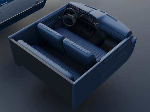Pickup Truck F-150 SuperCab 1981 Modèles 3D en vedette