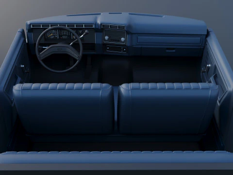 Pickup Truck F-150 SuperCab 1981 3D Print Model
