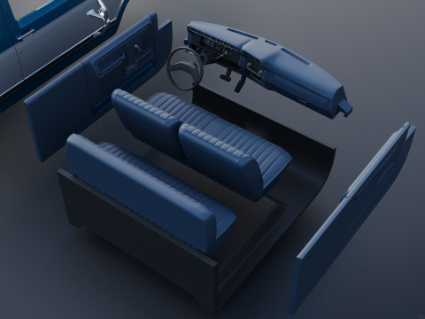 Pickup Truck F-150 SuperCab 1981 Modèles 3D en vedette