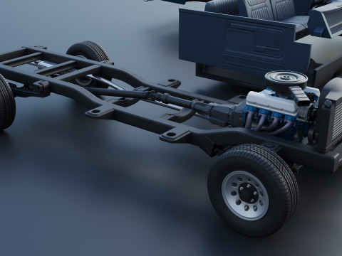 Pickup Truck F-150 SuperCab 1981 Modèles 3D en vedette