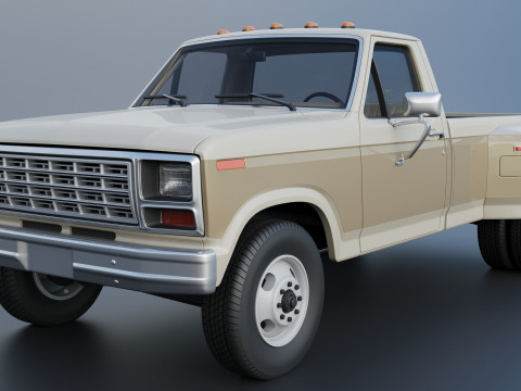 Pickup Truck F-350 Dually 1980 3D प्रिंट मॉडल