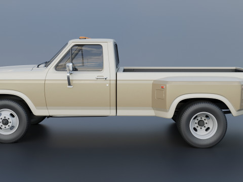 Pickup Truck F-350 Dually 1980 3D प्रिंट मॉडल