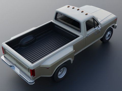 Pickup Truck F-350 Dually 1980 3D प्रिंट मॉडल