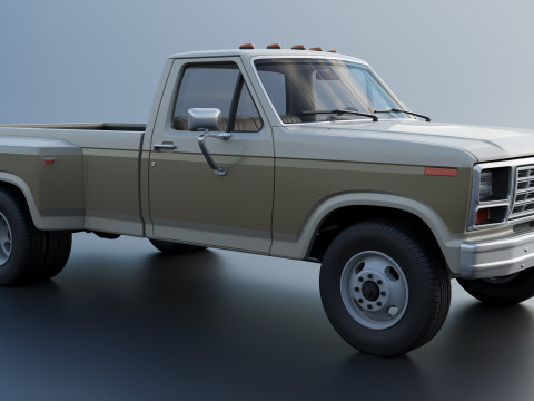 Pickup Truck F-350 Dually 1980 3D प्रिंट मॉडल
