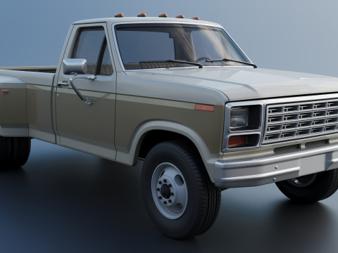 Pickup Truck F-350 Dually 1980 3D प्रिंट मॉडल