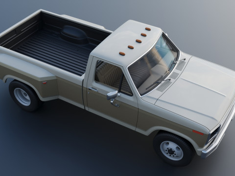 Pickup Truck F-350 Dually 1980 3D प्रिंट मॉडल