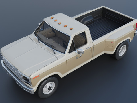 Pickup Truck F-350 Dually 1980 3D प्रिंट मॉडल