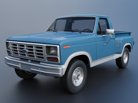 Pickup Truck F-150 Flareside 1983 3D Print Model