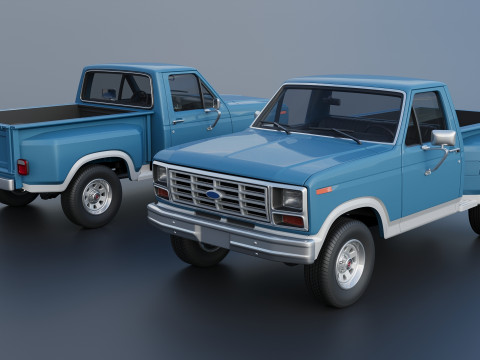 Pickup Truck F-150 Flareside 1983 3D-Druckmodell