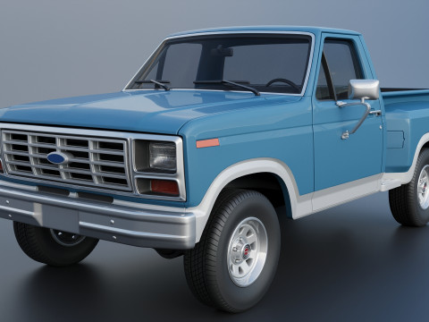 Pickup Truck F-150 Flareside 1983 3D-Druckmodell