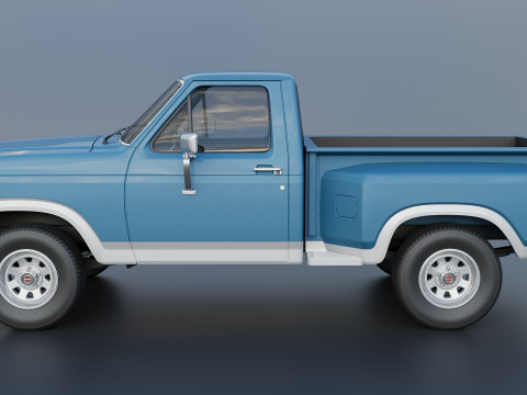 Pickup Truck F-150 Flareside 1983 3D-Druckmodell