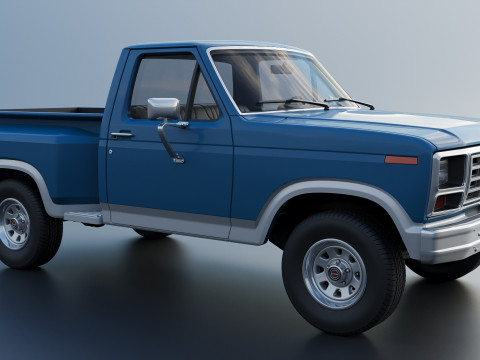 Pickup Truck F-150 Flareside 1983 3D-Druckmodell
