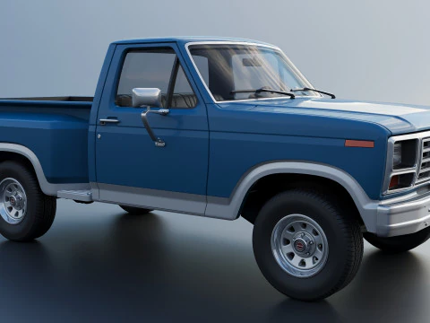 Pickup Truck F-150 Flareside 1983 3D Print Model