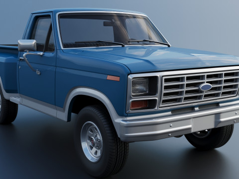 Pickup Truck F-150 Flareside 1983 3D-Druckmodell