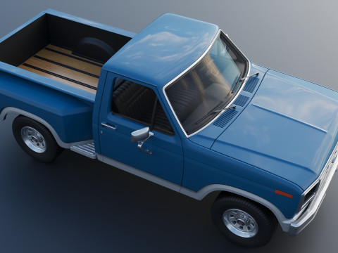 Pickup Truck F-150 Flareside 1983 3D-Druckmodell