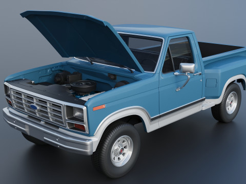 Pickup Truck F-150 Flareside 1983 3D-Druckmodell