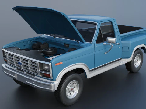 Pickup Truck F-150 Flareside 1983 3D Print Model