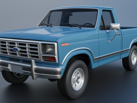 Pickup Truck F-150 Flareside 1983 3D-Druckmodell