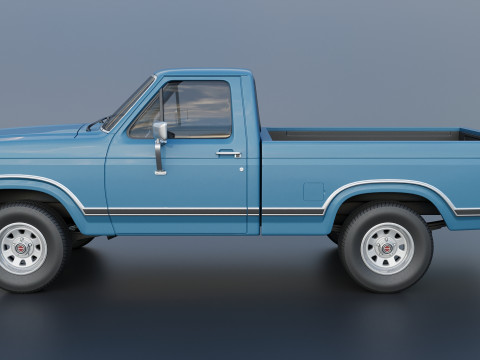 Pickup Truck F-150 Flareside 1983 3D-Druckmodell