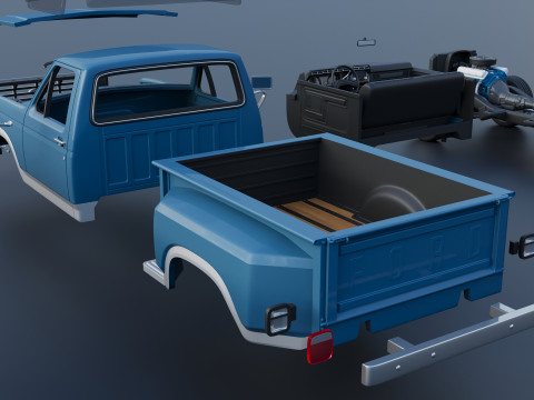 Pickup Truck F-150 Flareside 1983 3D-Druckmodell