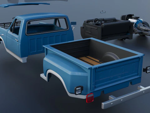 Pickup Truck F-150 Flareside 1983 3D Print Model