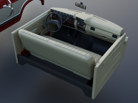 Pickup Truck F-150 Long Bed 1983 Model Cetak 3D