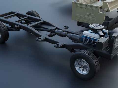 Pickup Truck F-150 Long Bed 1983 Model Cetak 3D
