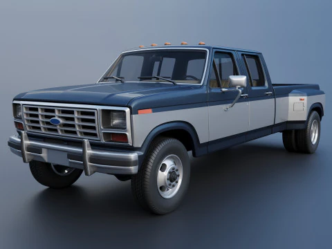 Camioncino F-350 Crew Cab 1983 Modello di stampa 3D