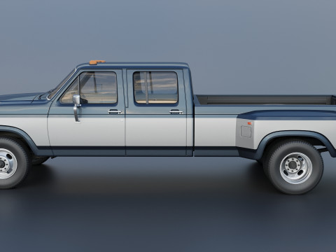 Pickup Truck F-350 Crew Cab 1983 3D Print Model