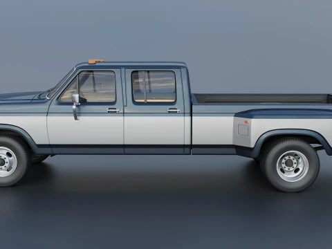 Pickup Truck F-350 Crew Cab 1983 3D Print Model