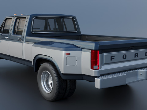 Pickup Truck F-350 Crew Cab 1983 3D Print Model