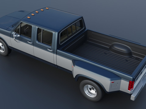 Pickup Truck F-350 Crew Cab 1983 3D Print Model