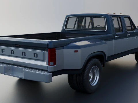 Pickup Truck F-350 Crew Cab 1983 3D Print Model