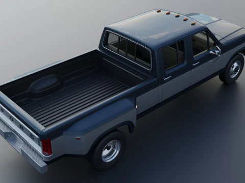 Pickup Truck F-350 Crew Cab 1983 3D Print Model