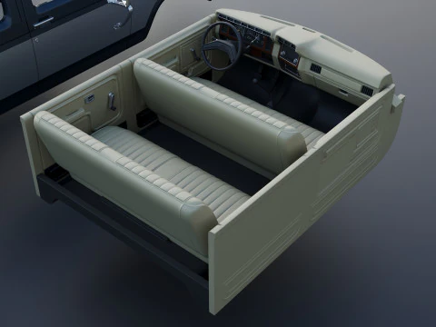 Pickup Truck F-350 Crew Cab 1983 3D Print Model