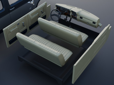 Pickup Truck F-350 Crew Cab 1983 3D Print Model