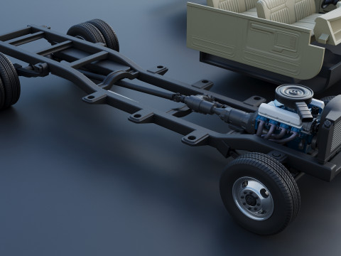 Pickup Truck F-350 Crew Cab 1983 3D Print Model
