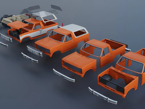Bronco 1983 3D Print Model