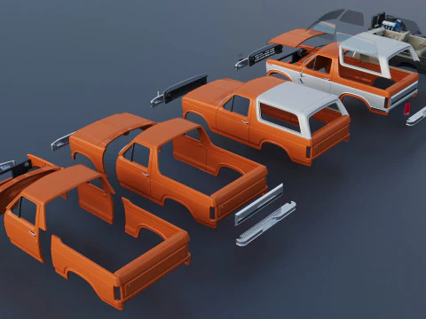 Bronco 1983 3D Print Model
