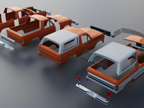 Bronco 1983 3D Print Model