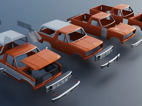 Bronco 1983 3D Print Model