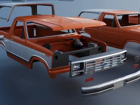 Bronco 1983 3D Print Model